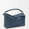 Large Puzzle Edge bag in classic calfskin Indigo Dye