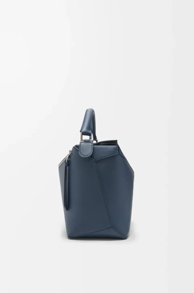 Large Puzzle Edge bag in classic calfskin Indigo Dye