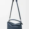 Large Puzzle Edge bag in classic calfskin Indigo Dye