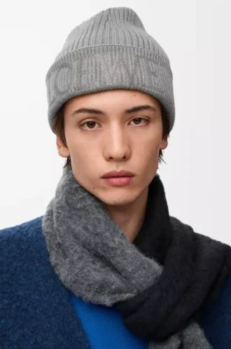 LOEWE beanie in wool Grey