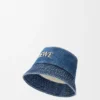 LOEWE bucket hat in denim Denim Blue