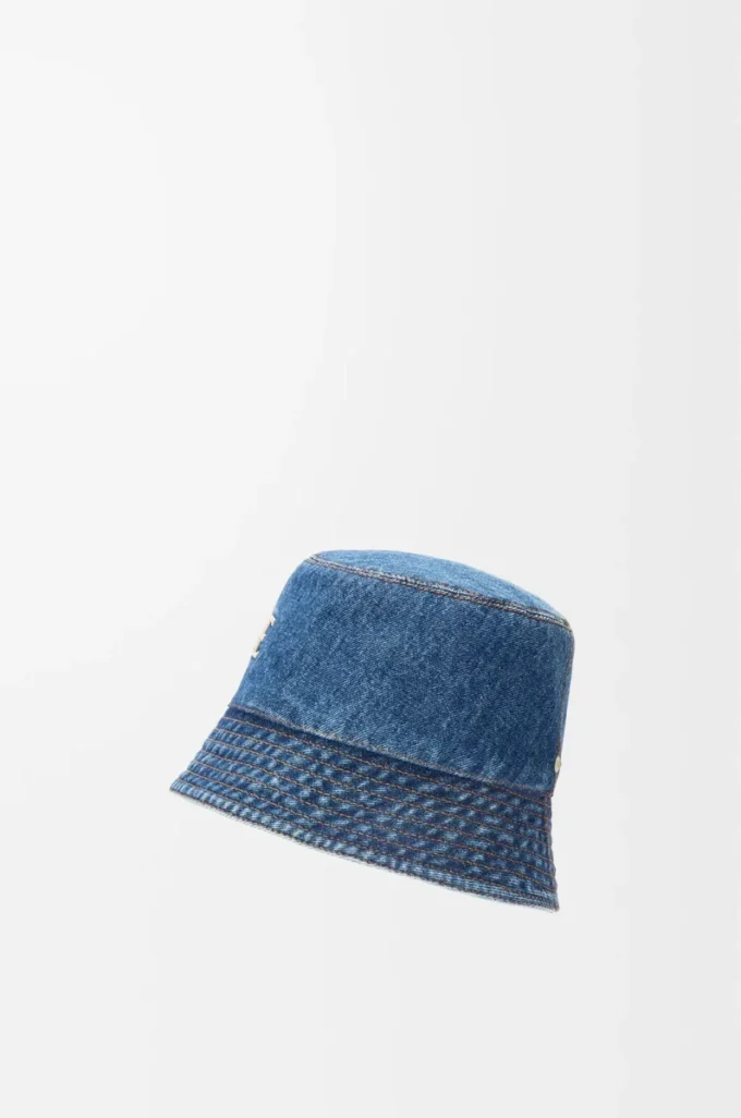 LOEWE bucket hat in denim Denim Blue