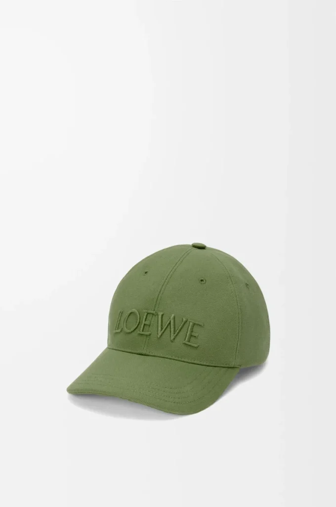 LOEWE cap in canvas Sage Green LOEWE cap in canvas Sage Green