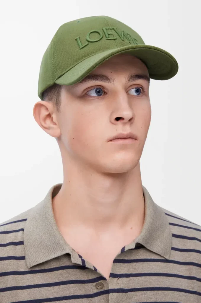 LOEWE cap in canvas Sage Green LOEWE cap in canvas Sage Green