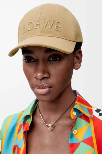 LOEWE cap in canvas Sand