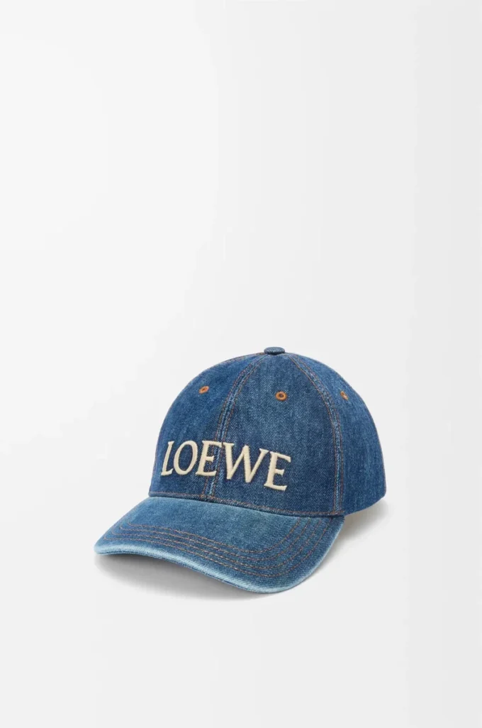 LOEWE cap in denim Denim Blue LOEWE cap in denim Denim Blue