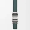 LOEWE Graphic belt in smooth calfskin Deep Forest/Palladium