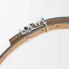 LOEWE Graphic belt in smooth calfskin Deep Forest/Palladium
