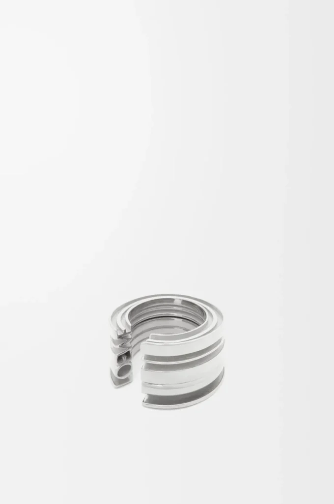 LOEWE Graphic ring in sterling silver Silver