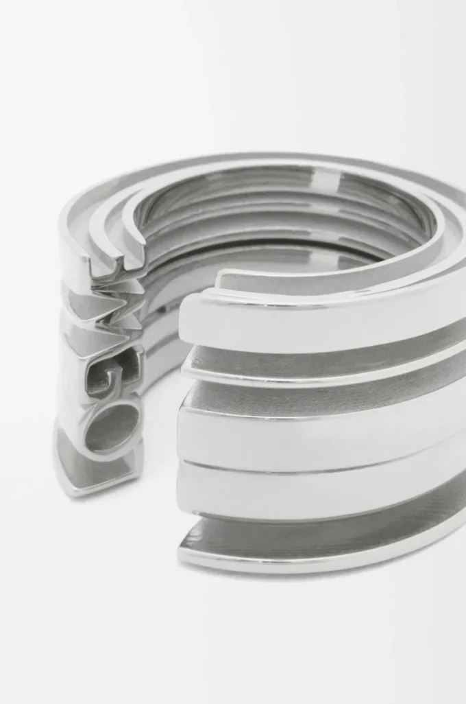 LOEWE Graphic ring in sterling silver Silver