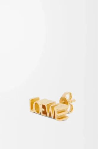 LOEWE Graphic single earring in sterling silver Gold