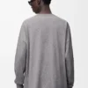 Long sleeve T-shirt in cotton Grey Melange