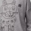 Long sleeve T-shirt in cotton Grey Melange