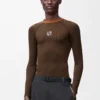 Long sleeve top in technical jersey Toffee Long sleeve top in technical jersey Toffee