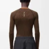 Long sleeve top in technical jersey Toffee Long sleeve top in technical jersey Toffee
