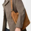 Loop bucket in suede calfskin Tobacco