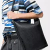 Loop bucket in supple grained calfskin Black