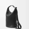 Loop bucket in supple grained calfskin Black