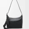 Loop hobo in supple grained calfskin Black