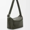 Loop hobo in supple grained calfskin Dark Khaki