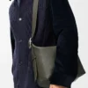 Loop hobo in supple grained calfskin Dark Khaki