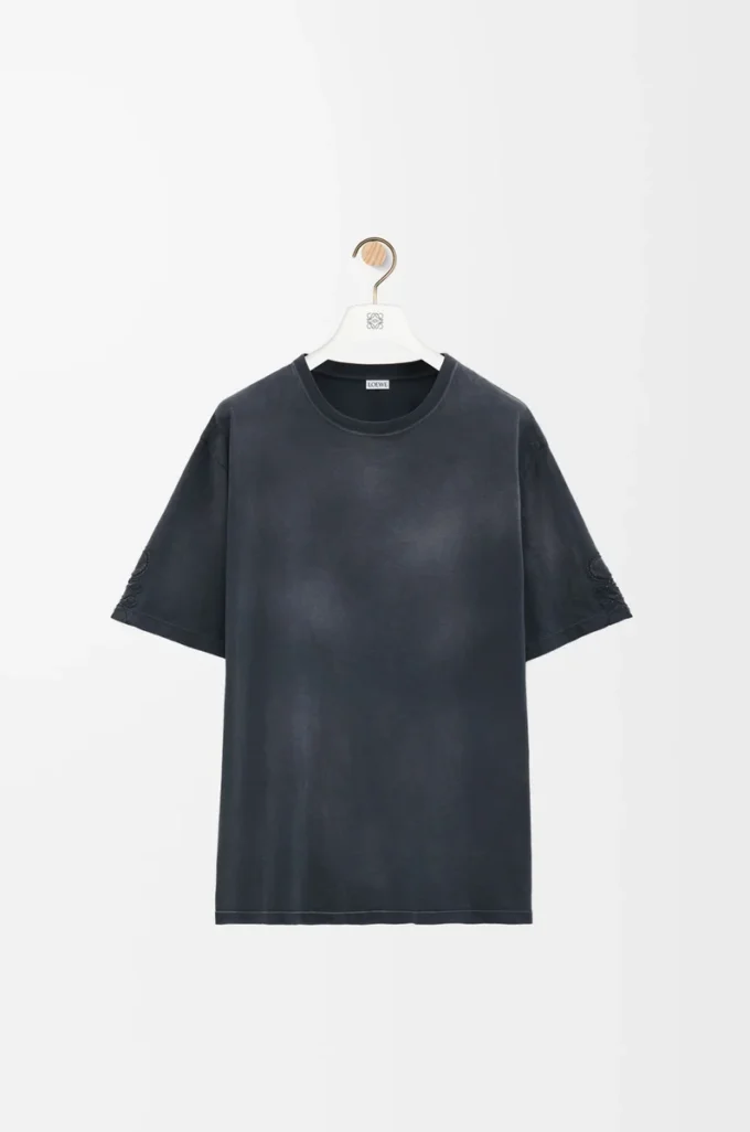 Loose fit T-shirt in cotton Black