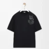 Loose fit T-shirt in cotton Black
