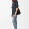 Loose fit T-shirt in cotton Black
