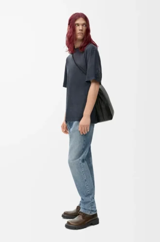 Loose fit T-shirt in cotton Black