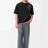 Loose fit T-shirt in cotton Black