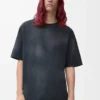 Loose fit T-shirt in cotton Black