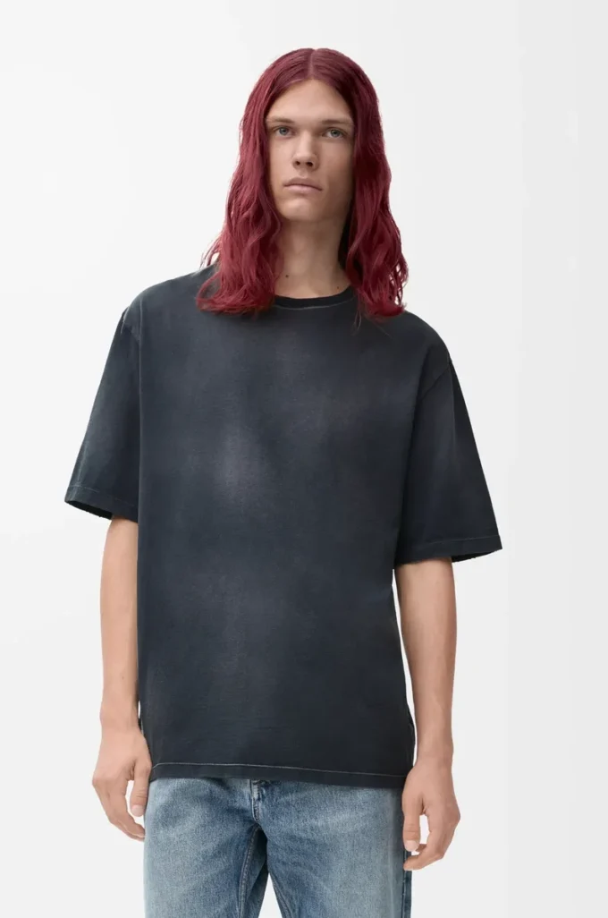Loose fit T-shirt in cotton Black