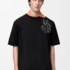 Loose fit T-shirt in cotton Black
