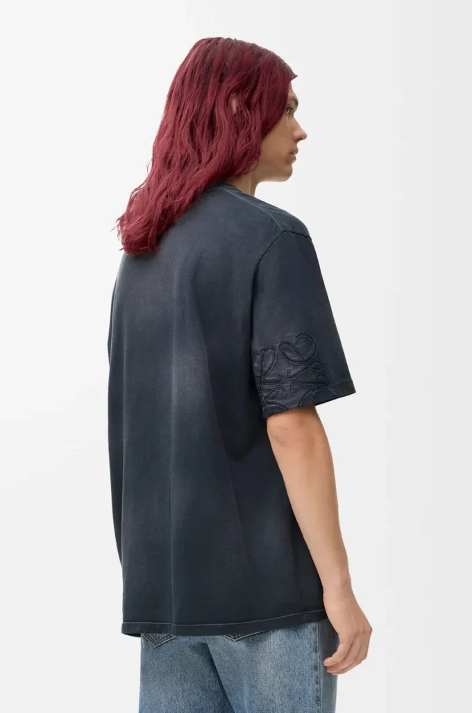 Loose fit T-shirt in cotton Black