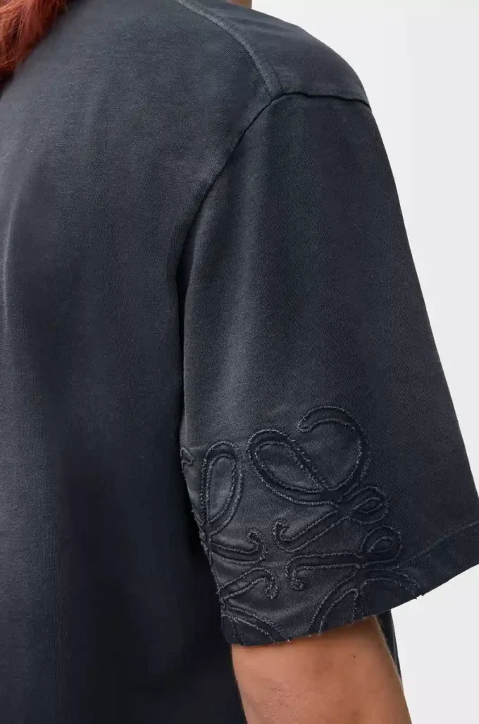 Loose fit T-shirt in cotton Black