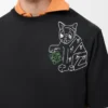 Loose fit T-shirt in cotton Black