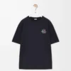 Loose fit T-shirt in cotton Navy Blue