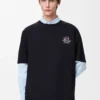 Loose fit T-shirt in cotton Navy Blue