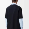 Loose fit T-shirt in cotton Navy Blue