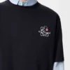 Loose fit T-shirt in cotton Navy Blue