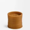 Medium Bronze beeswax candle Amber