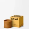 Medium Bronze beeswax candle Amber