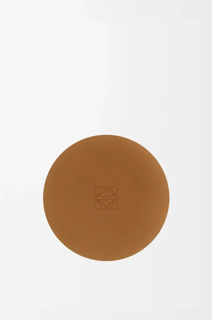 Medium Bronze beeswax candle Amber