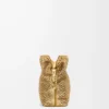Medium Flamenco clutch in laminated lambskin Gold