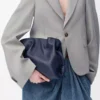Medium Flamenco clutch in nappa calfskin Abyss Blue