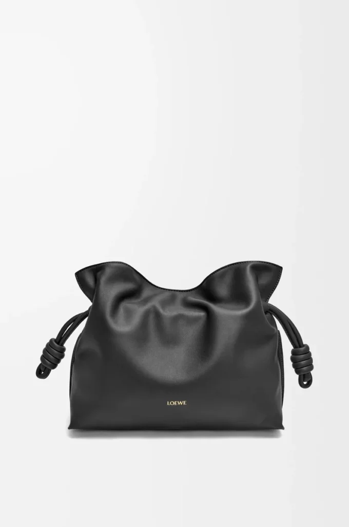 Medium Flamenco clutch in nappa calfskin Black