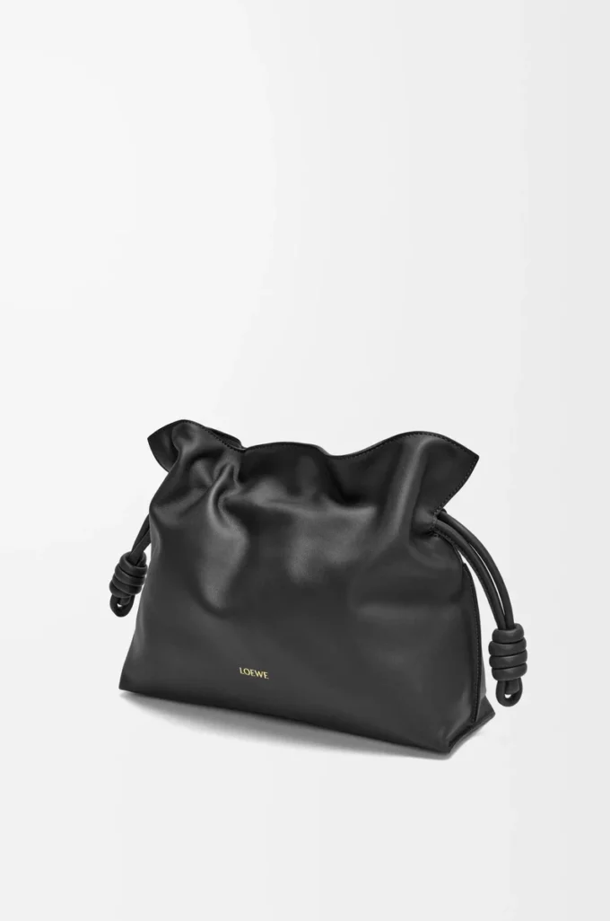 Medium Flamenco clutch in nappa calfskin Black