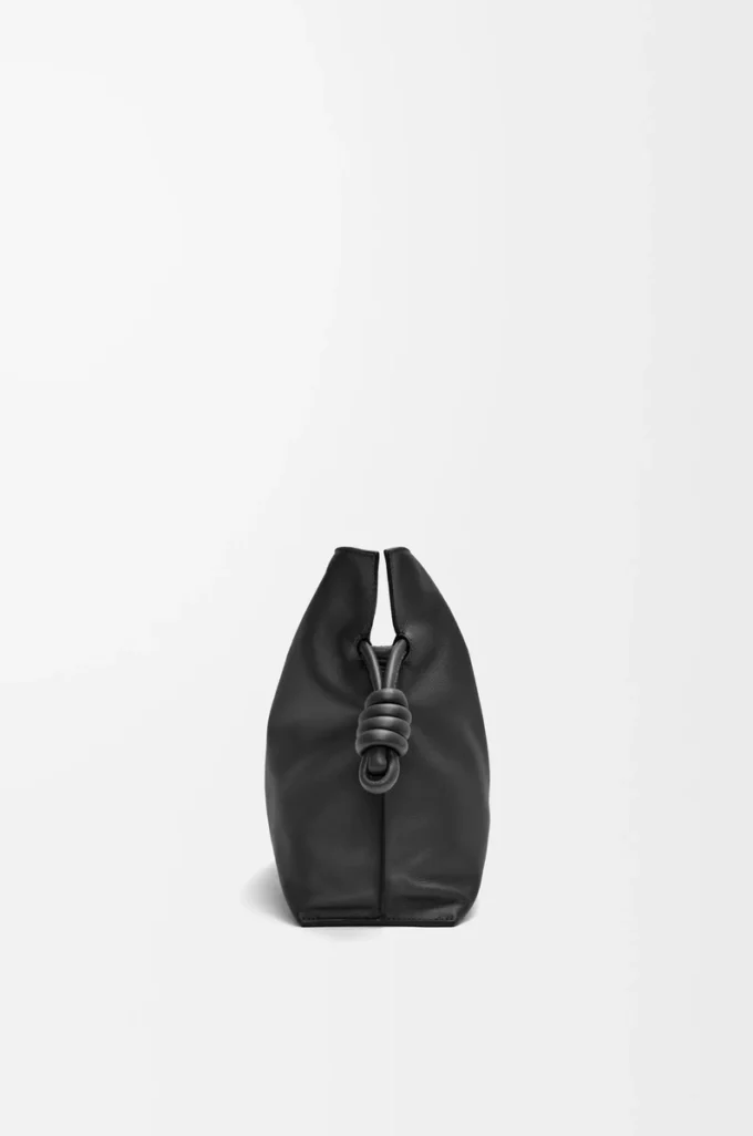 Medium Flamenco clutch in nappa calfskin Black