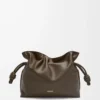 Medium Flamenco clutch in nappa calfskin Chocolate