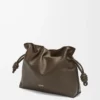 Medium Flamenco clutch in nappa calfskin Chocolate